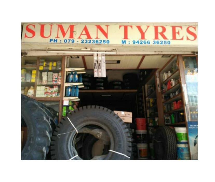 Suman Tyres Gandhinagar Shop Contact Image